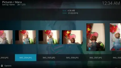 Kodi Photos library interface