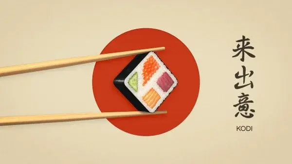 Kodi logo as sushi